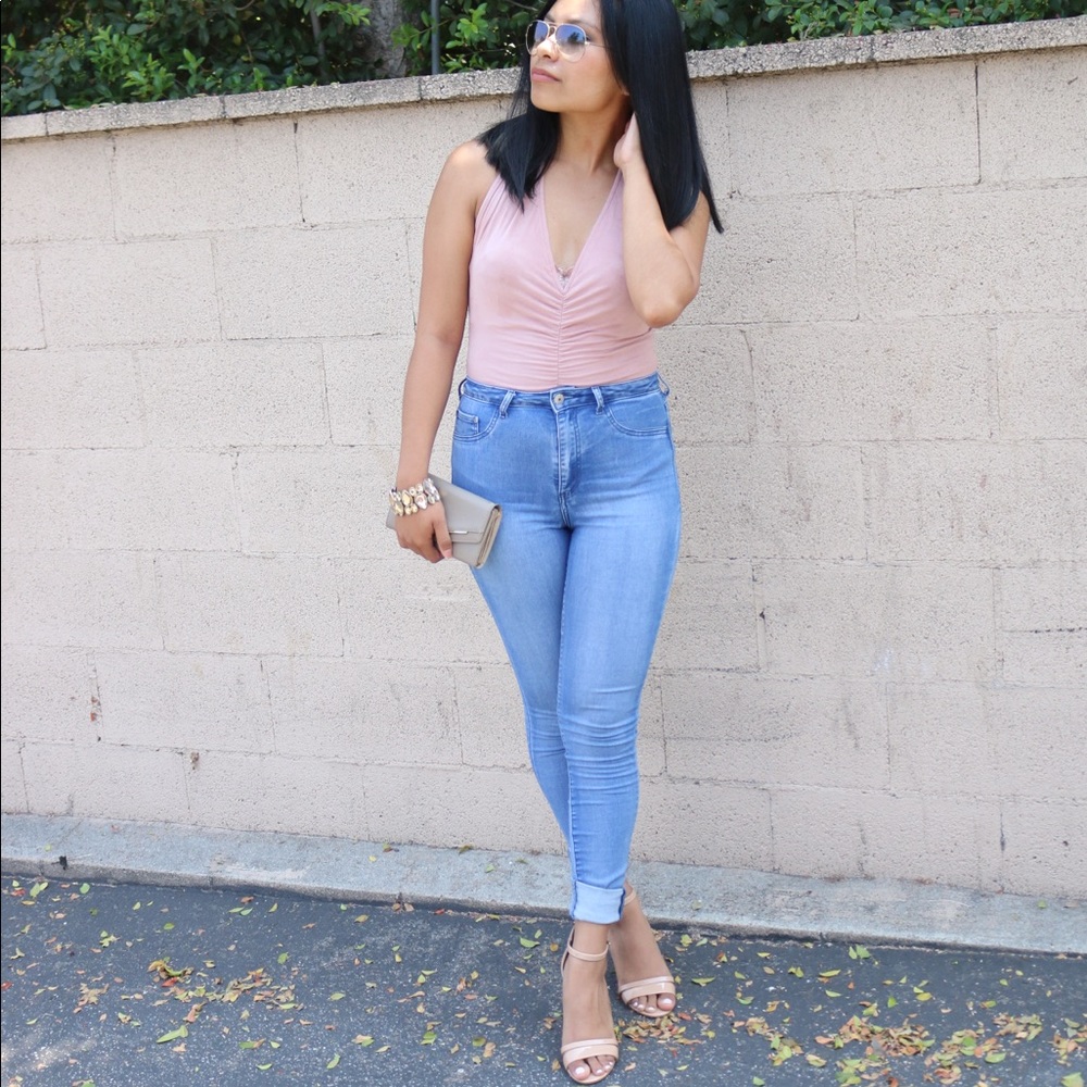 Mauve Suede Bodysuit (Brand New)